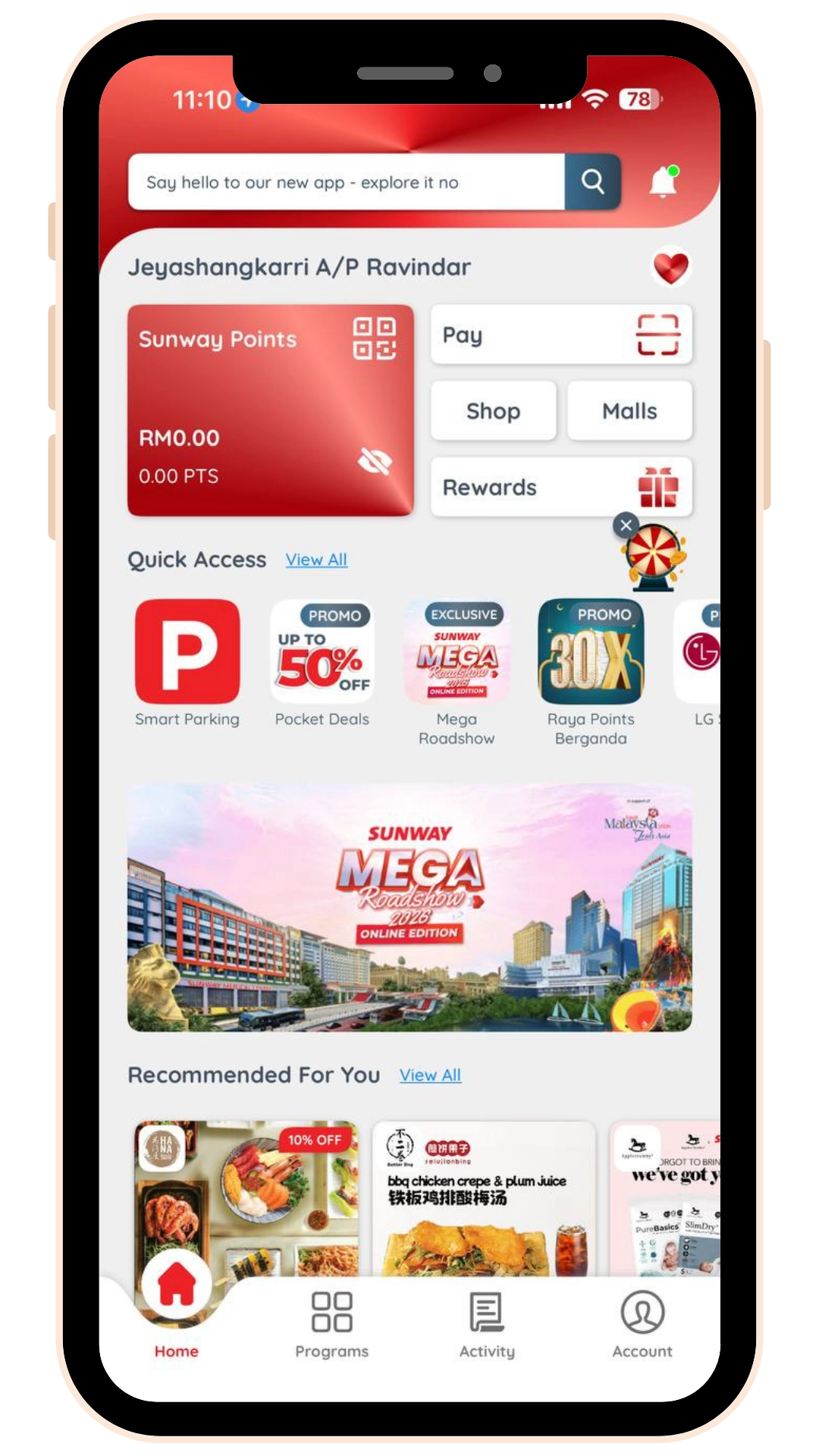 Just Click On The Sunway Mega Roadshow 2026 Icon