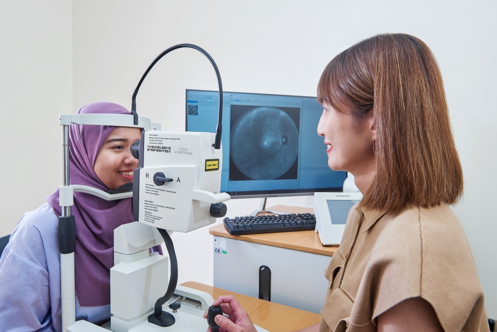 Cancer survivor with nurse