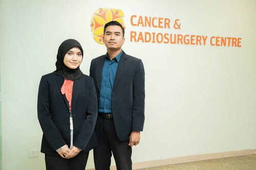 Cancer survivor with nurse